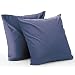 mDesign Set da 2 Federe cuscini decorative – Eleganti copricuscini per divano o letto – Fodere cuscini in poliestere, cuscino non incluso nella confezione – blu scuro