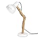 Tomons Lámpara de Escritorio de Madera, Lámpara de Mesa Diseñada, Lámparas de Lectura, Lámpara de Estudio, Lámpara de Trabajo, Lámpara de Oficina, Lámpara de Cabecera de Noche, Bombilla LED, Blanco