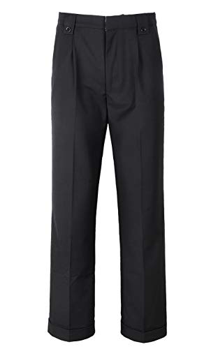 1940s Mens Pants Swing Vintage Style Fishtail Look Trousers