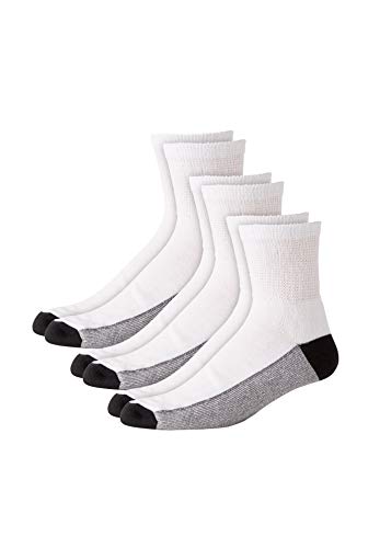KingSize Men's 1/4 Length Cushioned Crew Socks 3-Pack