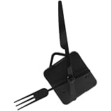 FOMIYES Movimiento de Reloj de Cuarzo y Kit de Reparación Manecillas, Mecanismo Silencioso para Relojes de Pared DIY Cabezal Plástico Negro para Cocina y Sala