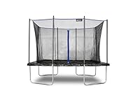 Plum Play Outdoor Rectangular Trampoline with Satety Enclosure to Seperate the Jumper From the Coated Springs - Weather Protected Thick Foam Pads - Max user weight from 100kg (8 x 10ft)
