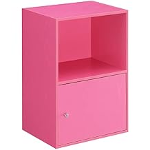 مفاهيم الراحة Xtra Storage 1 خزانة باب مع رف ، وردي