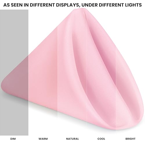 image for Utopia Home [24 Pack, Pink] Cloth Napkins 17x17 Inches, 100% Polyester
