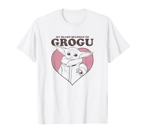 T-shirt Grogu Star Wars Mandalorian de Saint-Valentin pour fan