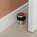INOX Polished Stainless Steel Door Stoppers - Elegant Simple Style Door Stop with Durable Bright Finish, Heavy-Duty Floor Mounted Hardware, Scratch Protection, 1.58