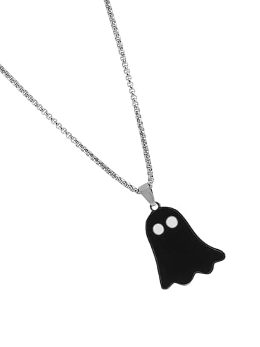 Image of Yellow Chimes Chain Pendant for Men Fashion Black Silver Pendants For Men |Shaped Pendant Necklace | Stainless Steel Chain for Men | Accessories for Men | Birthday Gift for Men & Boys