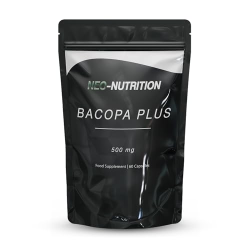 Bacopa Monnieri 500mg High Strength 60 Capsules | Bacopa-Extract Ayurvedic Brahmi Powder Capsules | Vegan Non-GMO Allergen & Gluten Free | UK