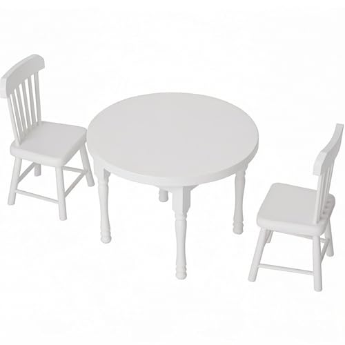 Quintrost 3 Stück Mini Tisch und Stuhl Ornamente, 1:12 Puppenhaus...