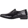 ABSOLUTE FOOTWEAR Mens Easy Slip On Smooth Faux Leather Smart Formal Work College School Shoes - Black - UK 6 / US 7 #4
