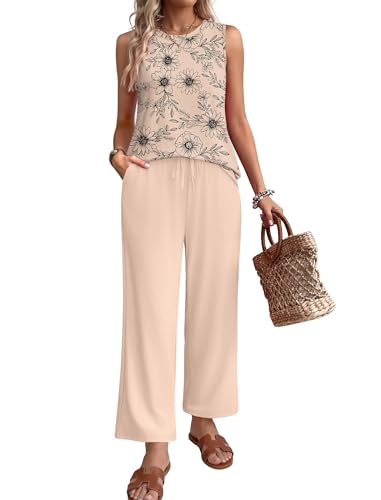 WIHOLL Lounge Sets for Women Summer Vacation Outfits 2 Piece