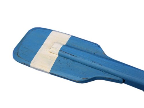 Hampton Nautical Wooden Barton Squared Rowing Oar with Hooks, 24"