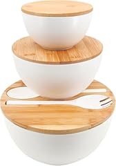 White with Bamboo Lid & Serving Utensils