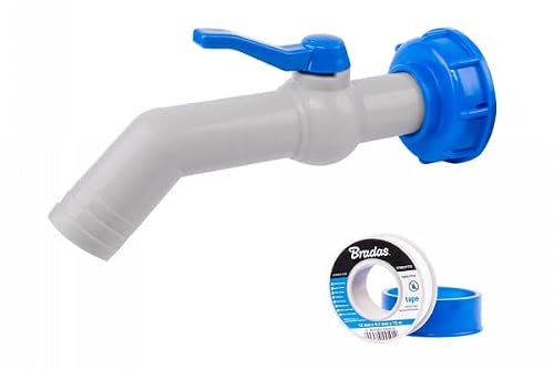 s60x6 (2") ibc tank outlet adaptor with 18cm extender long reach tap+ FREE PTFE TAPE,long spout makes for easier filling of containers