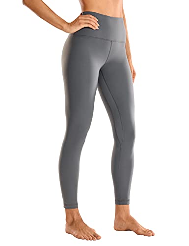 CRZ YOGA Women s Matte High Waisted Yoga Pants Tummy Control Workout Leggings -25 Inches Dark Carbon - 25   Small