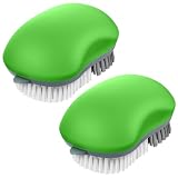 MR.SIGA Fruit and Vegetable Cleaning Brush with Non Slip Comfortable Grip, Pack of 2, Green