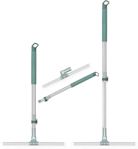 Image of Magic Bathroom Broom 50-Inch Rotating Floor Squeegee, Heavy Duty Bathroom Wiper with 180-Degree Swivel Head,Multifunctional Magic Broom Floor Squeegee with Long Handle (Magic)