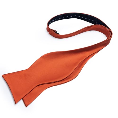 Image of DiBanGu Solid Color Bow Ties for Men Formal Satin Self Tied Bowtie with Lapel Pin Pocket Square Cufflinks for Wedding Party