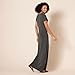 Amazon Essentials Women's Short-Sleeve Maxi Dress, Flowy, Charcoal Heather, XX-Large