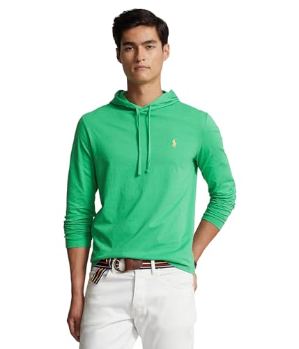 POLO RALPH LAUREN Mens Jersey Hooded T-Shirt Green...