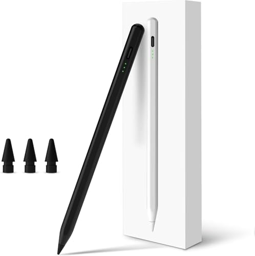 Image of Pencil for Apple iPad A16 10th Generation, Fast Charge Stylus Pen for 2025-2018 iPad A16 /11-6th Gen, Air 11 /13 M4 /M3 /M2 /5th-3rd, Pro 13 /11 /M4 /12.9 inch, Mini A17 Pro /6 /5th Palm Rejection Tilt Sensitivity