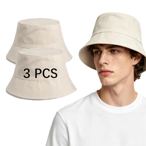 Image of Bucket Hats Bulk Solid Color DIY Blank Hat Bucket Hats for Men, Women and Adults