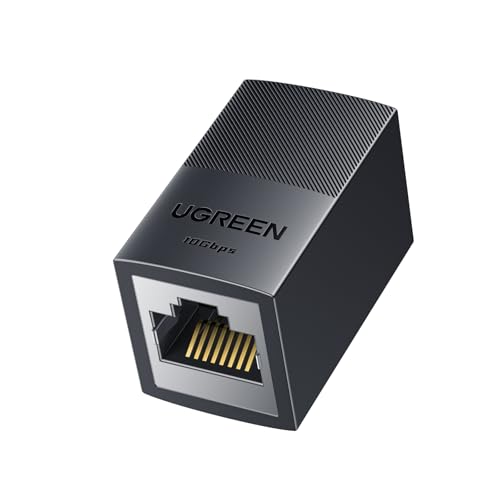 UGREEN Ethernet Extender 10Gbps,Ethernet Coupler with PoE Support, 328ft Long Distance Extend, Compatible with Cat8 Cat7 Cat6 Cat5 Cable, Black