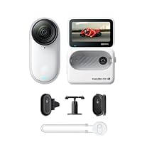 Insta360 GO 3S Motorcycle POV Bundle White 4K Tiny Portable Vlogging Camera, Hands-Free POVs, Mount Anywhere, Stabilization, 140 Min Battery Life, 10m Waterproof, AI Editing, for Vlog, Travel?Outdoor