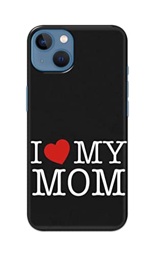 Image of PRINTFIDAA I Love My Mom Hard Back Cover for Apple iPhone 13, A2633, A2482, A2631, A2634, A2635 Back Cover -(P6) KAT1006