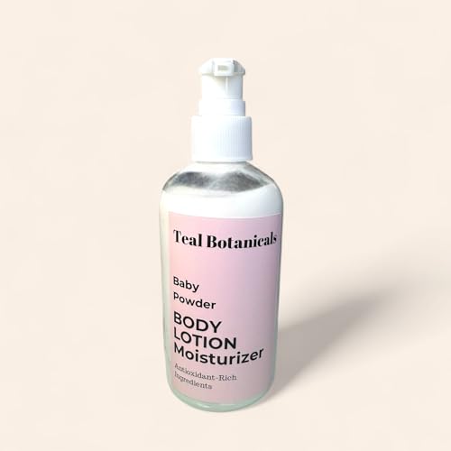 Teal Botanicals Body Lotion Moisturizer (8oz, Baby Powder)