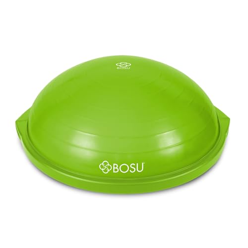Image of Bosu Balance Ball Exercise Trainer, Home Gym Equipment w /Guided Workouts & Pump, 26 inch Inflatable Fitness Platform for Strength Training, Standing, Balancing, and Core Workout