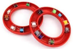 Bobbin Saver organizer for metal or plastic small or large bobbins (Red)