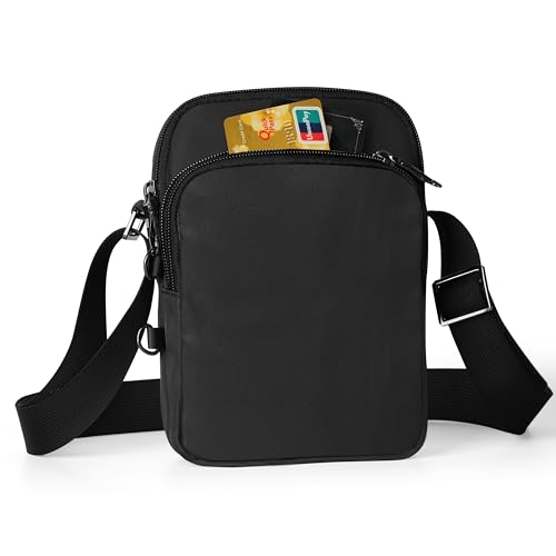 Crossbody Bag Sling Bag for Women Men Anti Theft RFID Blocking, Shoulder Chest Small Bags with Zipper Lock