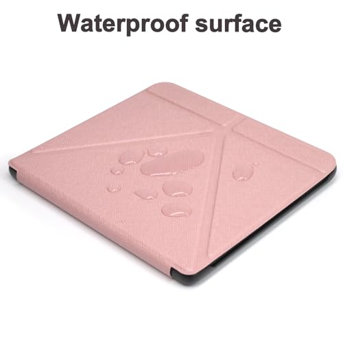 Tenano Kobo Libra Colour Case (Model: N428, 2024 Release), Foldable Cover with Auto Sleep/Wake - Rose Gold by RSAquar - Image 5