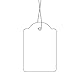 HERMA 6948 Hängeetiketten mit weißem Faden, 1000 Stück, 32 x 50 mm, Fadenlänge ca. 8 cm, große Karton Preisschilder Markierungsetiketten Anhänger zum Beschriften, weiß