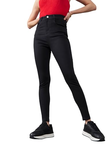 Image of Dolce Crudo Women's Skinny Fit High Rise Cropped Length Stretchable Denim Jeans