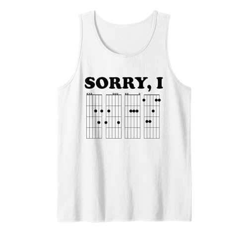Sorry I DGAF Guitar Chord Tank Top