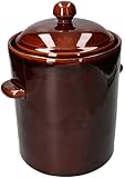 KOTARBAU® Gärtopf Steinzeugtopf Einlegetopf mit Hermetikdeckel und Wasserrinne 5 L