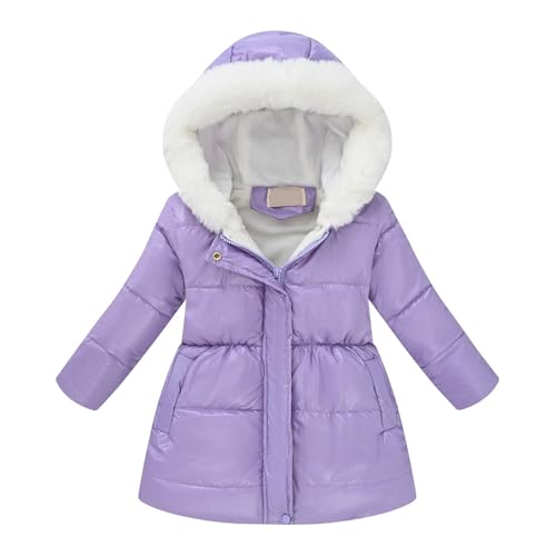 Image of Teen Kids Leather Puffer Jackets Winter Waterproof Fleece Lined Down Coats Boys Girls Padded Warm Quilted Outwear