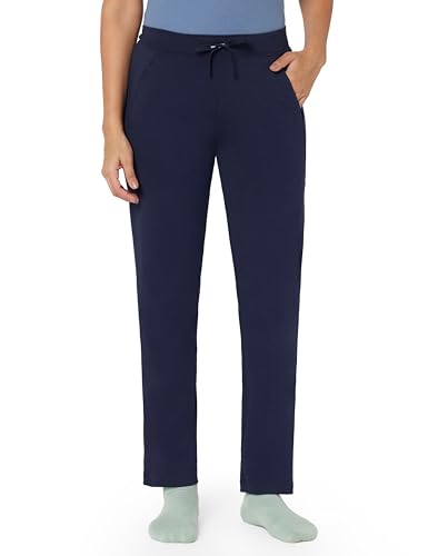 Image of Van Heusen Women's Cotton Lounge Pants | Drawstrings & Side Pockets | Cotton Stretch | Smart Tech Finish| Everyday Pyjamas | At Home Pyjamas | Style 55303