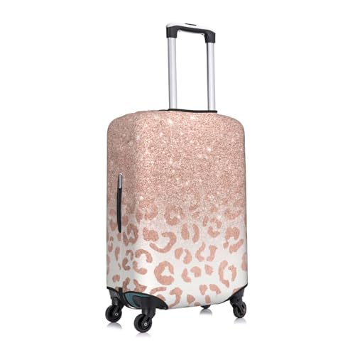 Rose Gold Glitter Print Luggage Suitcase Covers Elastic Washable Luggage Protector Luggage Covers For Suitcase3