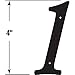 Prime-Line MP4111 4 In. House Number 1, Diecast, Black Finish (2 Pack)