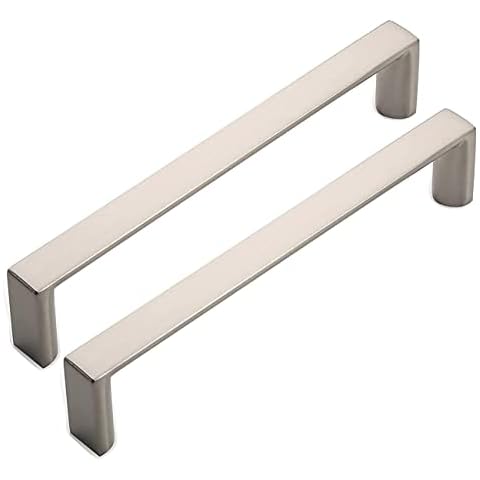 SYZOW 6 Pack Brushed Nickel Kitchen Cabinet Handles 192mm-Kitchen Door Handles Drawer Pulls Kitchen Cupboard Handles Cover