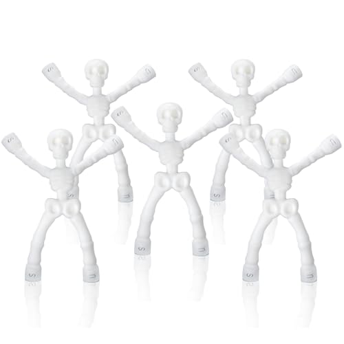 LOVIMAG Fridge Magnets 5Pcs White Magnetic People Magnet Men Refrigerator Whiteboard Magnet Classroom Kitchen Accessories Decorative Locker Set