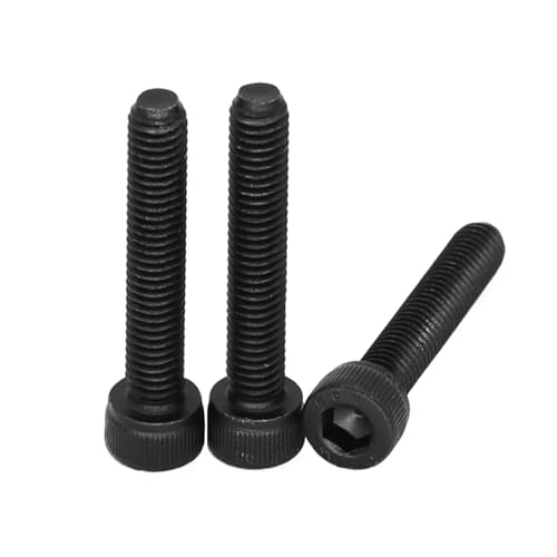 M3 M4*3/4/5/10/15/20/30/40/50/60/90-100mm 12.9 Grade Steel Full Thread Inner Hexagon Hex Socket Head Cap Bolt(20Pcs M4x45)