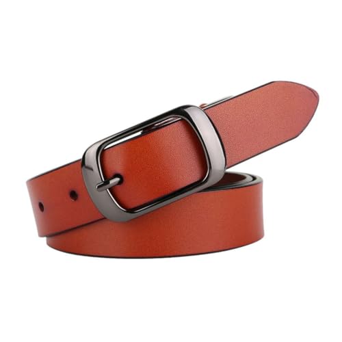 Women Solid Square Buckle Casual Belt Versatile Genuine Leather Business Belts4