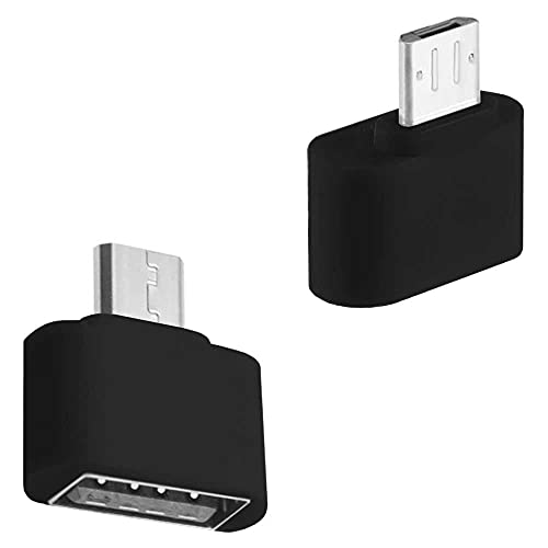 OcioDual Mini Adaptador Micro USB a USB 2.0 OTG Android para Smartphones Tablets Samsung Negro