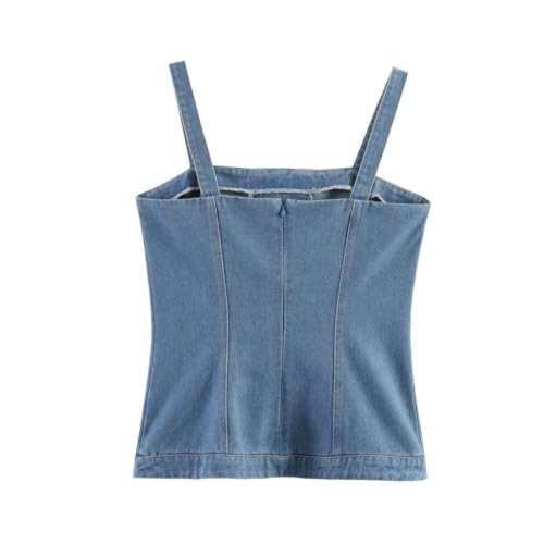 Chaleco de verano para mujer cómodo que no transparenta con botones 2