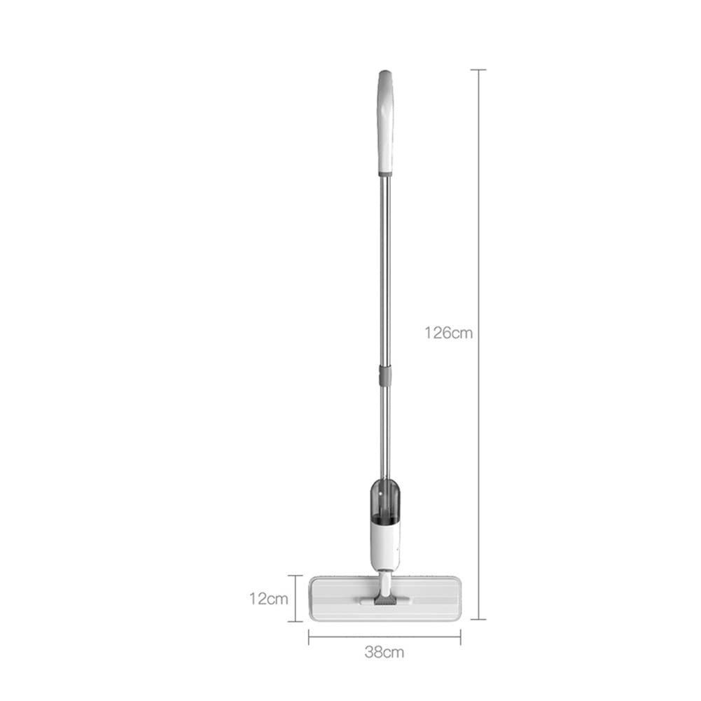 Microfibra Spray MOP, trapeador de Microfibra de Giro de 180 Grados con 35 0ml Botella Recargable Incluye 2 Almohadillas Reutilizables de Microfibra