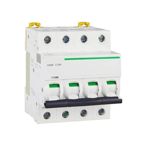 Disyuntor IC65N 4P C25A 6kA para solucionar apagones por sobrecarga y proteger electrodomésticos
